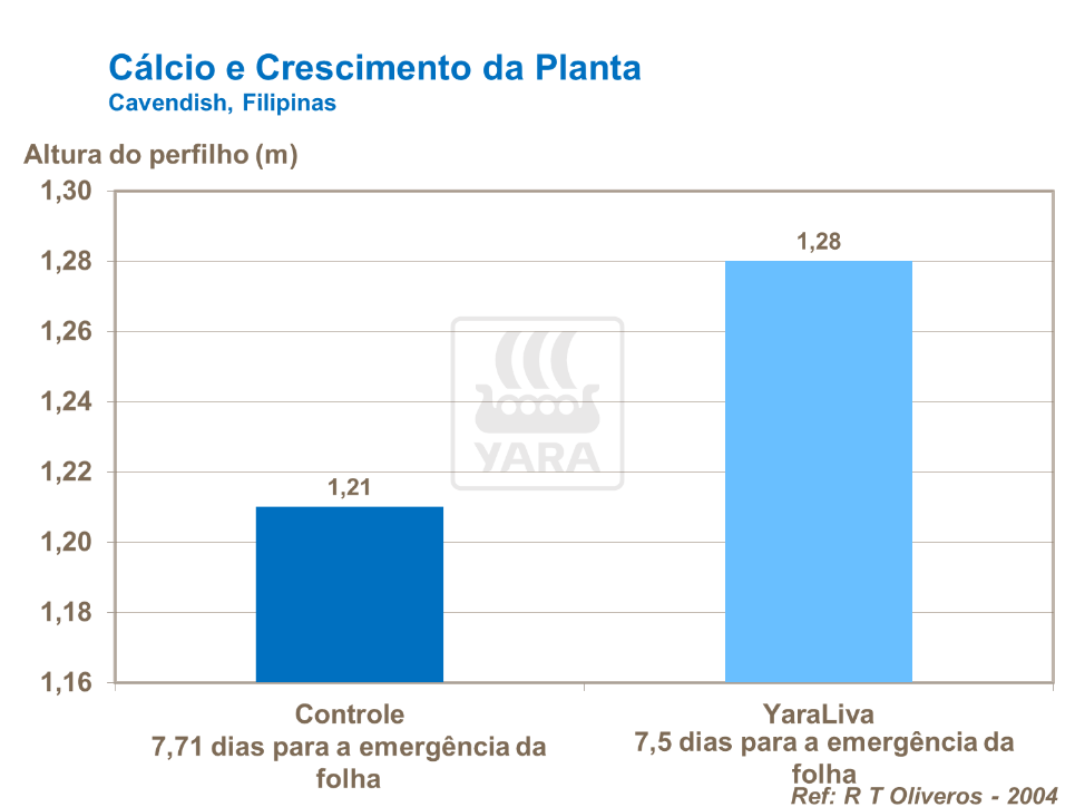 C&aacute;lcio e crescimento da planta