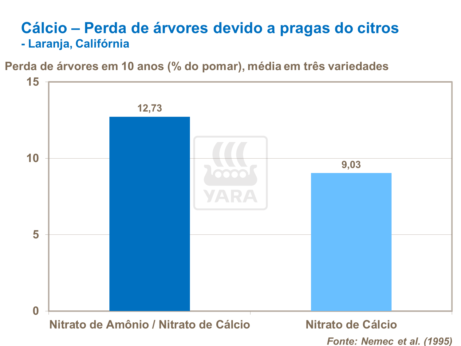 Perda de &aacute;rvores devido a pragas