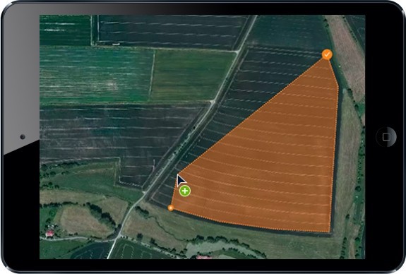 Tela do Atfarm com sele&ccedil;&atilde;o de &aacute;rea