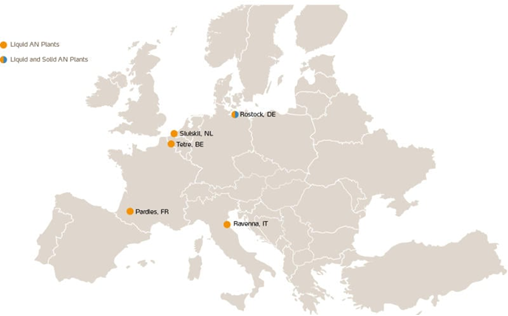 Ammonium Nitrate Medical Grade map