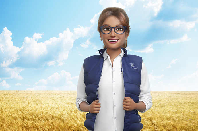 Maya em campo de trigo