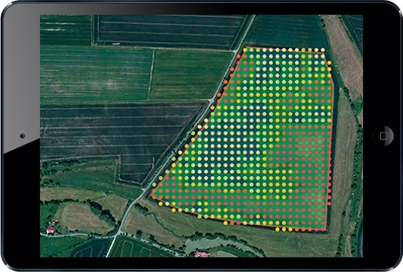 Tela do Atfarm com mapa de aplica&ccedil;&atilde;o